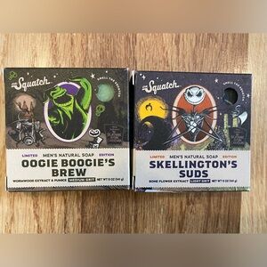 Dr Squatch Oogie Boogie's Brew and Skellington's Suds Soap Set New